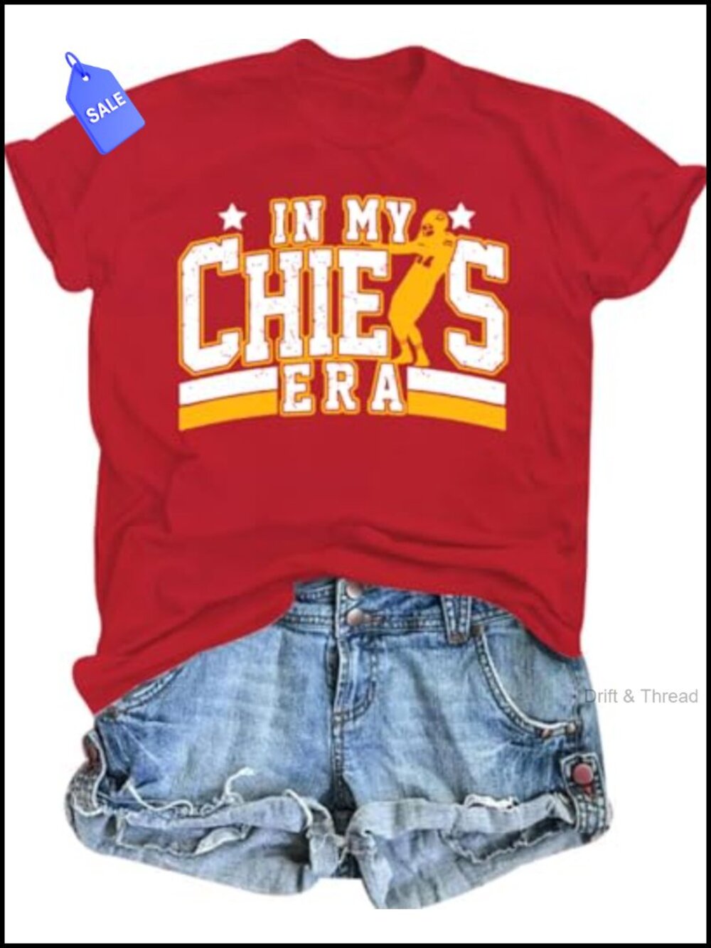 Women's Game Day Football Graphic Tee Crewneck Short Sleeve